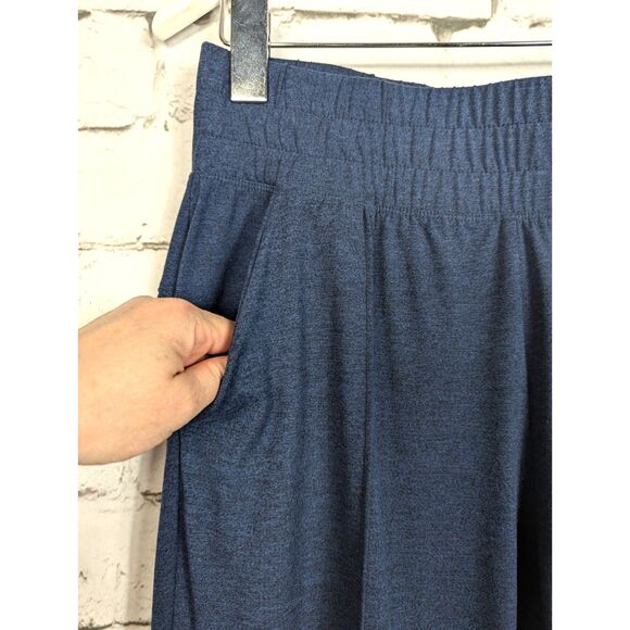 ZOBHA "Josie" Pull-On Elastic Waist Yoga Pant Pockets Navy Blue Comfort Large - Picture 4 of 7
